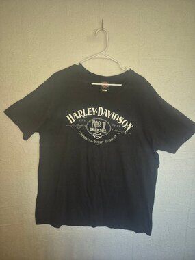Harley Davidson Horny Toad Temple TX XL Black Graphic Tee Motorcycle Biker Shirt